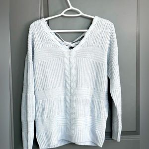 Romantic blue crochet top L size